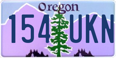OR license plate 154UKN