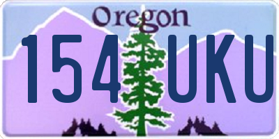 OR license plate 154UKU