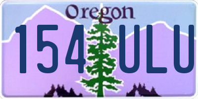 OR license plate 154ULU