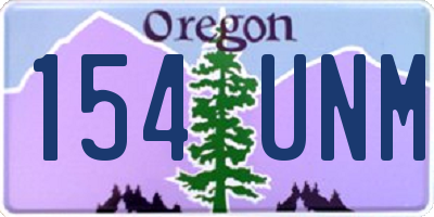 OR license plate 154UNM
