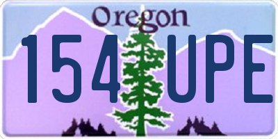 OR license plate 154UPE