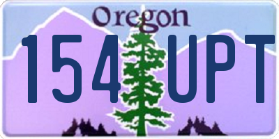 OR license plate 154UPT
