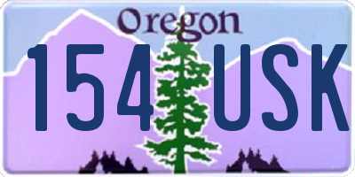 OR license plate 154USK