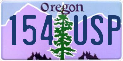 OR license plate 154USP