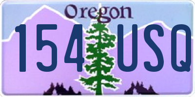 OR license plate 154USQ