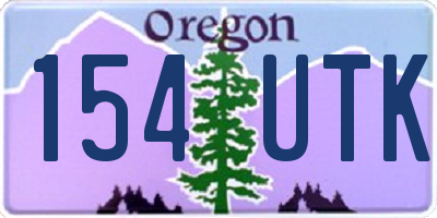OR license plate 154UTK