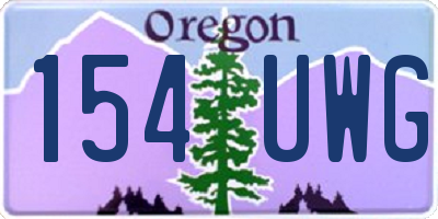 OR license plate 154UWG