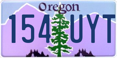 OR license plate 154UYT