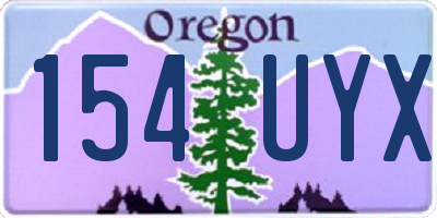 OR license plate 154UYX