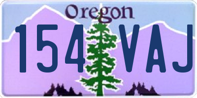 OR license plate 154VAJ