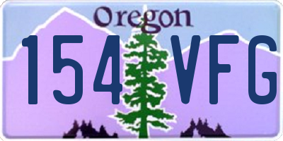 OR license plate 154VFG