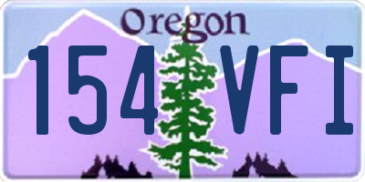 OR license plate 154VFI