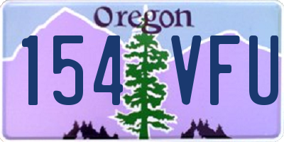OR license plate 154VFU
