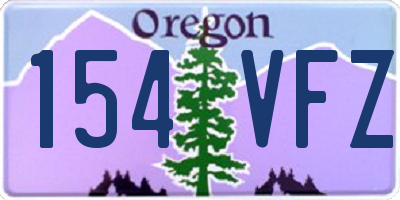 OR license plate 154VFZ
