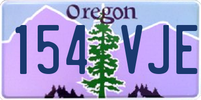 OR license plate 154VJE