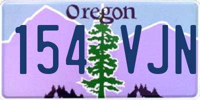 OR license plate 154VJN