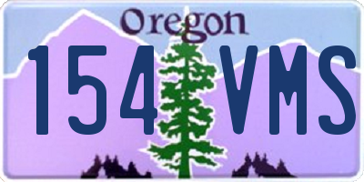 OR license plate 154VMS