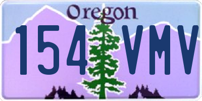 OR license plate 154VMV