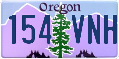 OR license plate 154VNH