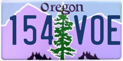 OR license plate 154VOE