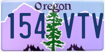 OR license plate 154VTV