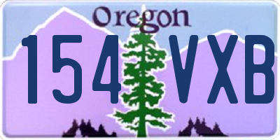 OR license plate 154VXB