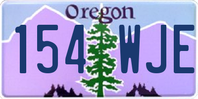 OR license plate 154WJE