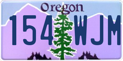 OR license plate 154WJM