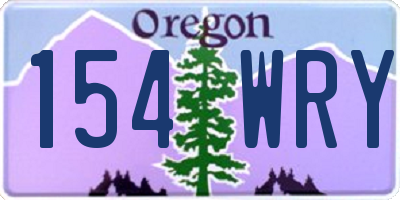 OR license plate 154WRY