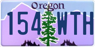 OR license plate 154WTH