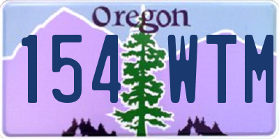 OR license plate 154WTM