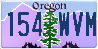 OR license plate 154WVM