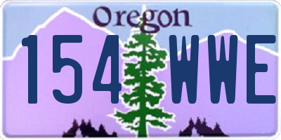 OR license plate 154WWE