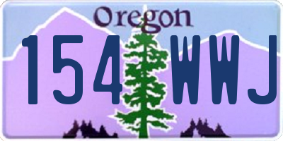 OR license plate 154WWJ