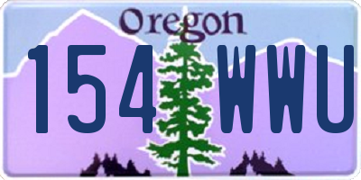 OR license plate 154WWU