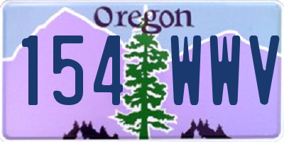 OR license plate 154WWV
