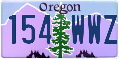 OR license plate 154WWZ