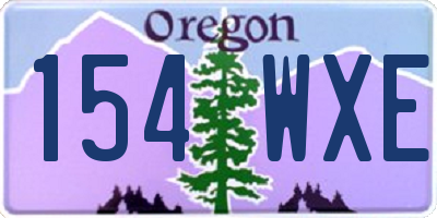 OR license plate 154WXE