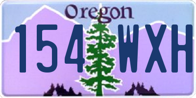 OR license plate 154WXH