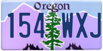 OR license plate 154WXJ