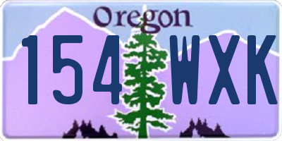 OR license plate 154WXK