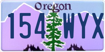 OR license plate 154WYX