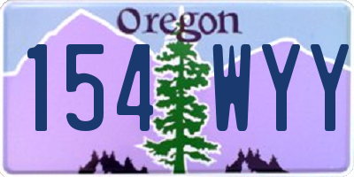 OR license plate 154WYY