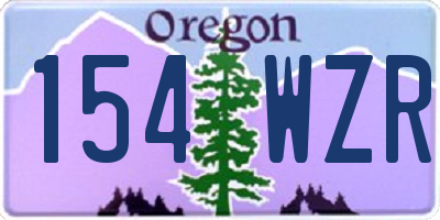 OR license plate 154WZR