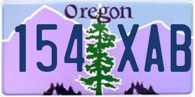 OR license plate 154XAB