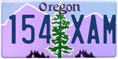 OR license plate 154XAM