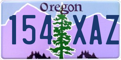 OR license plate 154XAZ