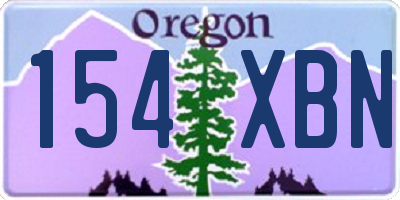 OR license plate 154XBN