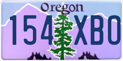 OR license plate 154XBO
