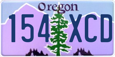 OR license plate 154XCD